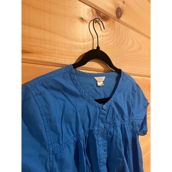 Blue Slim Waist Top - Picture 2 of 5